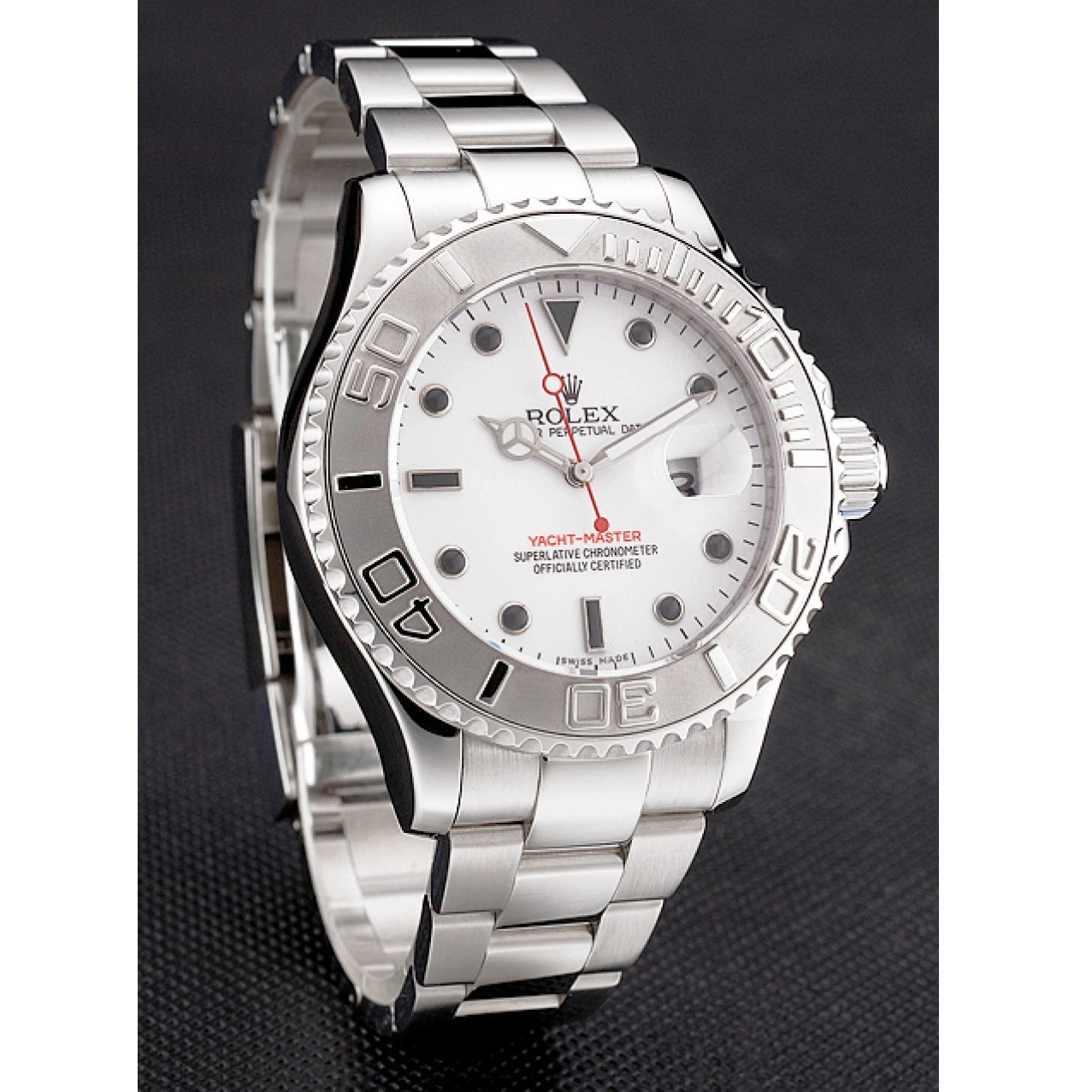 Good Copy Rolex Watches Yacht-Master White Steel And Case Stainless Dial Rolex Bracelet 0620